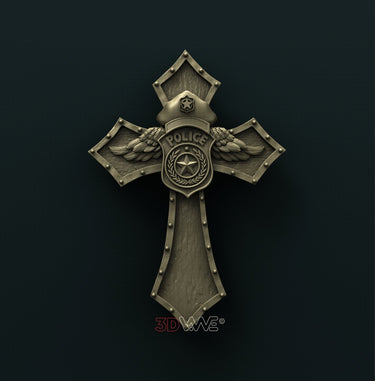 POLICE CROSS 3D STL 3DWave